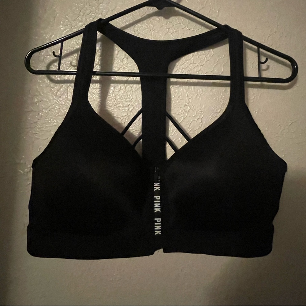 Pink Victoria Secret Sports Bra L like new!